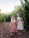 Organic Cotton Garden Floral Twirl Dress For Fall